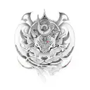 Create info style design with name durga  tattoo design idea
