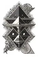 Alien spaceship abducting tattoo design idea