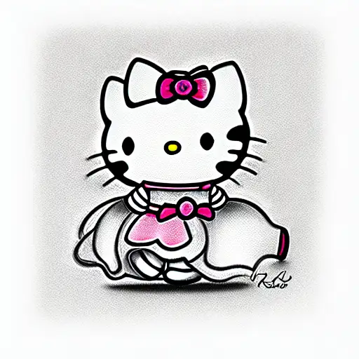 hello kitty tattoo design idea