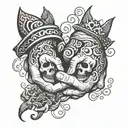 shaking hands holding tattoo design idea