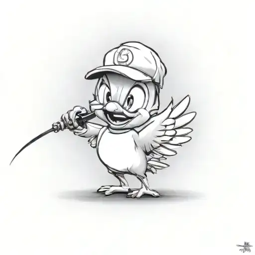 Tweety bird Looney tunes  tattoo design idea