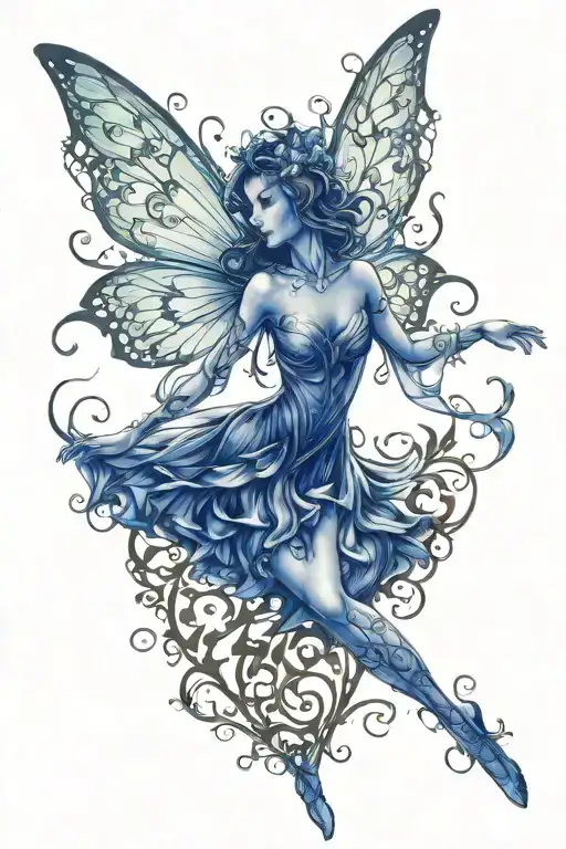 fairy tattoo design idea