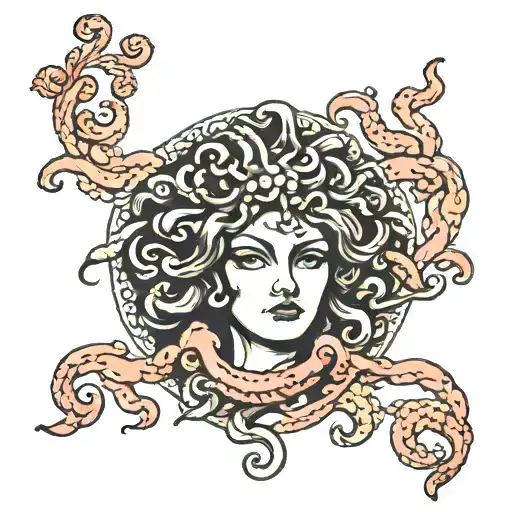 gothic medusa greek mythology tattoo design idea