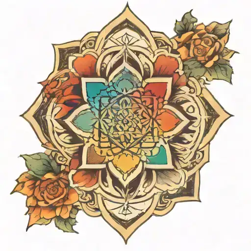 chakra symbols tattoo design idea