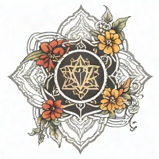 chakra symbols tattoo design idea