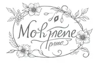"moi meme" script with floral decoration  tattoo design idea
