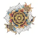 chakra symbols tattoo design idea