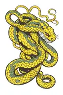 snake wrapped around ankle dont tread on me tattoo design idea