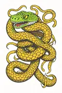snake wrapped around ankle dont tread on me tattoo design idea