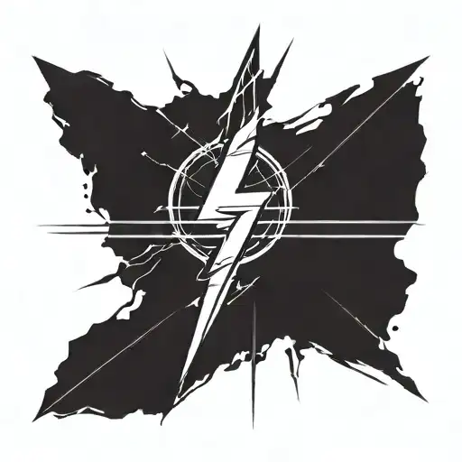lighting bolt tattoo design idea