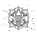 solid black shapes  tattoo design idea