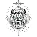 Lion Jesus  tattoo design idea