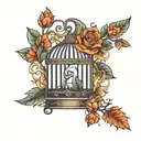 cage tattoo design idea