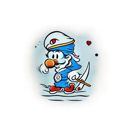 smurf hat tattoo design idea