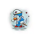smurf hat tattoo design idea