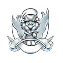 smurf hat tattoo design idea