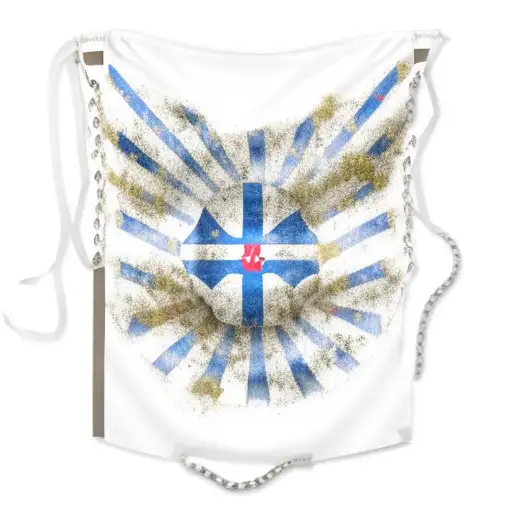 "American made" half confederate flag half American flag with chains tattoo design idea