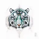 Tiger detail front tattoo design idea
