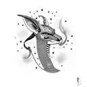 sleeve with Anubis and the feathered serpent  tattoo design idea