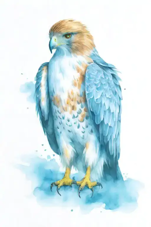 hawk tattoo design idea