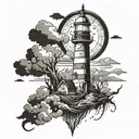 Gothic Lighthouse tattoo design idea