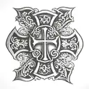 Crusader cross tattoo tattoo design idea