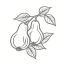 pear and walnut tattoo design idea