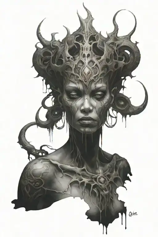  the struggle between light and darkness, and the redemption and purification of a once-kind soul now cloaked i tattoo design idea