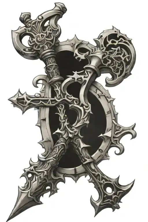 oath keeper keyblade kingdom hearts tattoo design idea
