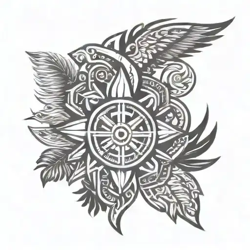 Filipino tribal symbols representing different tattoo design idea