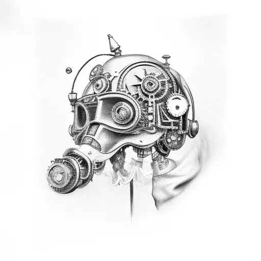 steampunk tattoo design idea