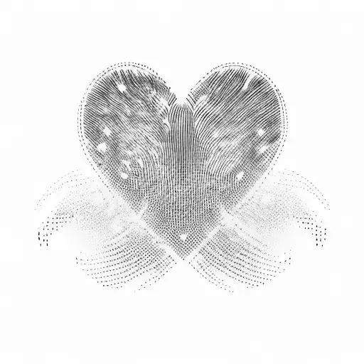  two fingerprints shaped like a heart and an infinity symbol tattoo design idea