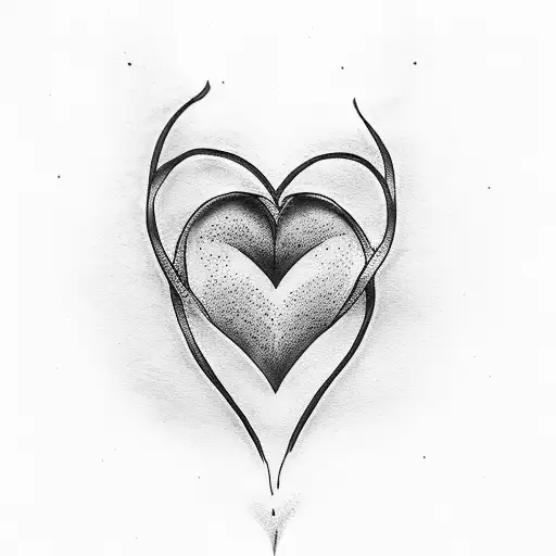 create a tattoo with two fingerprints shaped like a heart and an infinity symbol tattoo design idea
