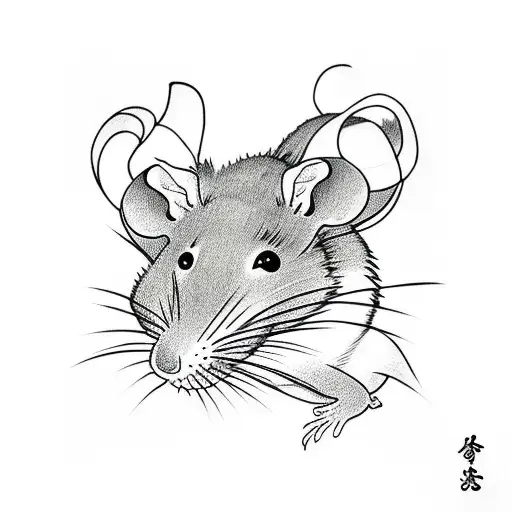 rat tattoo design idea