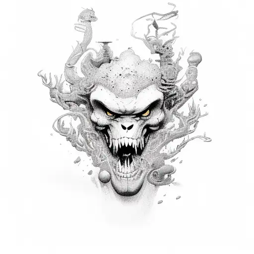 Rick and Morti drink beer tattoo design idea