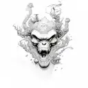 Rick and Morti drink beer tattoo design idea