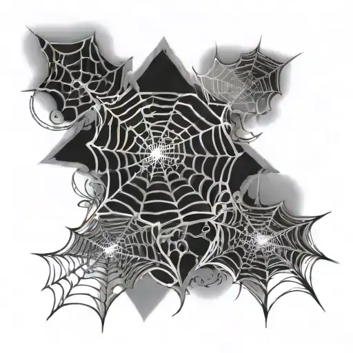 spider webs for below the knee tattoo design idea