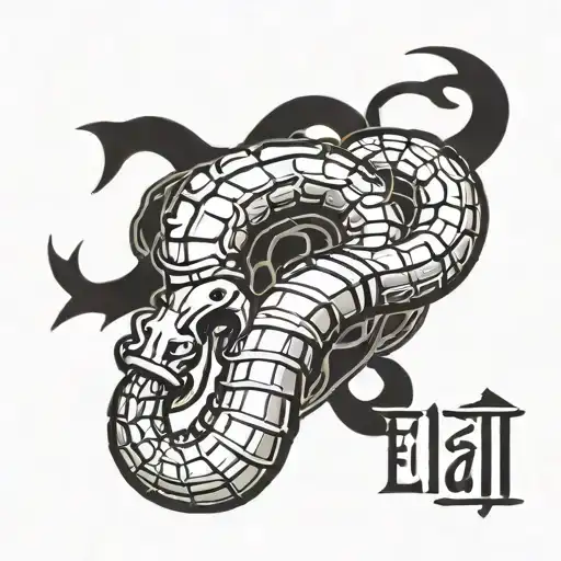 Elijah in Hebrew with a scorpion tattoo tattoo design idea