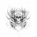 le mot totem tattoo design idea