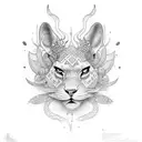 le mot totem tattoo design idea