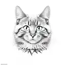 puedes crearme el emoji del gato amarillo enojado con la palabra HEY tattoo design idea