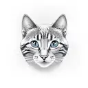 puedes crearme el emoji del gato amarillo enojado con la palabra HEY tattoo design idea