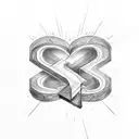 YHWH in letters with a 3d cross and heart incorporatet tattoo design idea