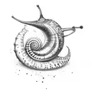snail with turbo tattoo design idea