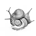 snail with turbo tattoo design idea