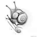 snail with turbo tattoo design idea