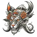 passionate anonymous tattoo design idea