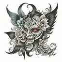 passionate anonymous tattoo design idea