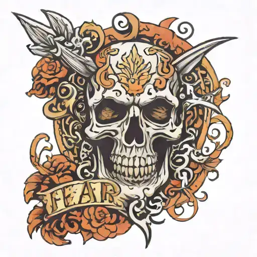 fear god words tattoo design idea