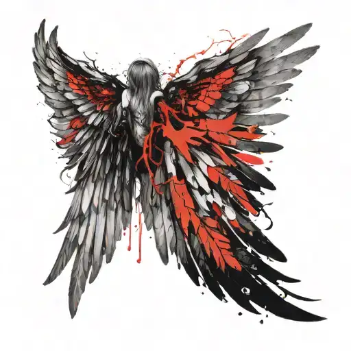 angel wings tattoo design idea